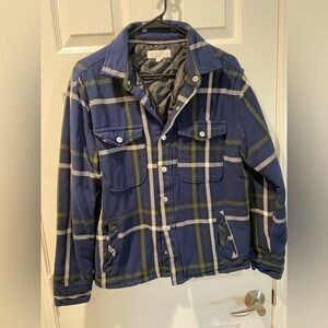 Aeropostale Navy and Olive Plaid Shirt Jacket